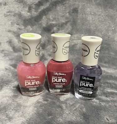 Sally Hansen Nail Polish-3 Bottles: Pink Nail Polish And Top Coat-All 3