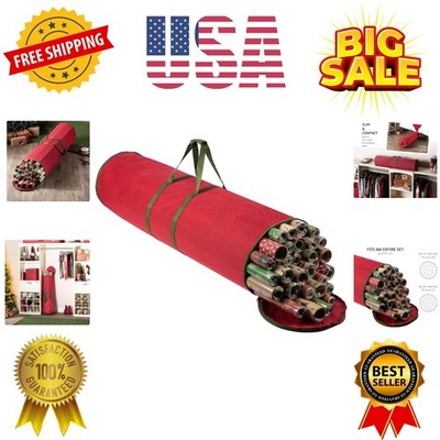 Round Christmas Gift Wrapping Paper Organizer Storage - 40 Inch Gift Wrap Sto...