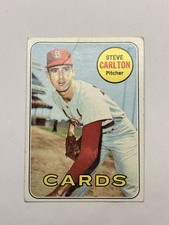 1969 Topps Steve Carlton #255 St. Louis Cardinals Low Grade Crease