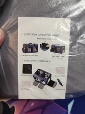 Cat Carrier For 2 Cats Or 1 Small Or Medium Dog 2 In 1 Dual Compartment Design.