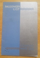 CARONIA (Cunard White Star) 1950 Cabin Passenger List