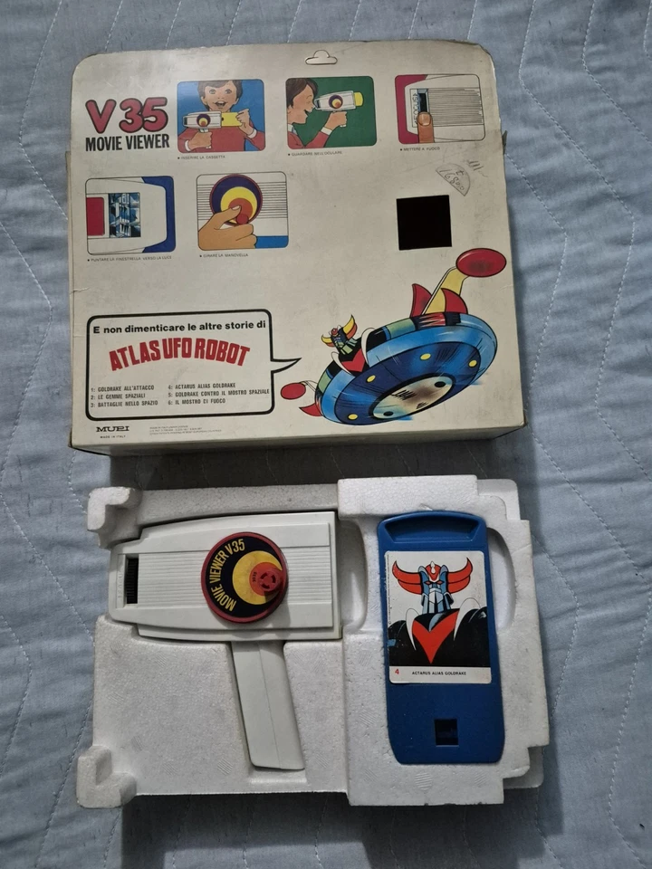 Mupi v35 Movie viewer Con Cassetta Atlas ufo robot Anni 70 - Immagine 2 di 4