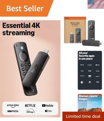Stick 4K Select newest model, start streaming in 4K, AI-powered search, and f...