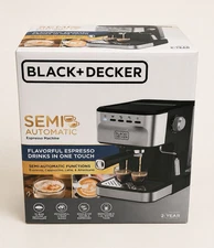 BLACK+DECKER Semi Automatic Espresso Machine 15 Bar