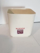 VTG 1980's RAMADA Room Plastic Wste Basket Or Ice Bucket Used 7x7