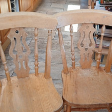 Wood Dining Chair Brown Natural Finish Indoor Kitchen/Dining Room 50x40x35cm