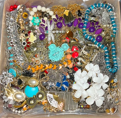 Jewelry Lot 7 Lbs Pound Unsearched Junk & Wear Resell Vintage & Mod Mix Treasure