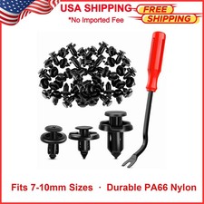 100pc Push Type Retainer Clips For Subaru Fasteners Rivet Bumper Kit Plastic