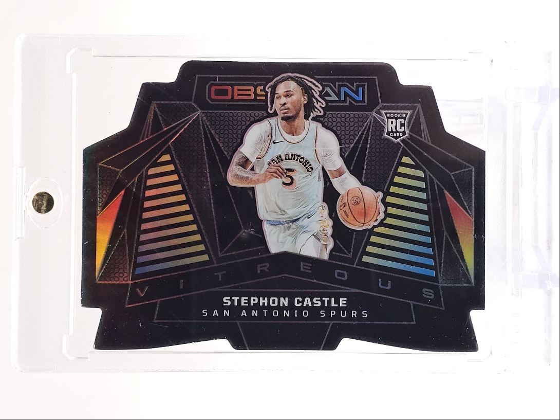 STEPHON CASTLE 2024-25 OBSIDIAN VITREOUS ROOKIE DIE CUT SPURS RC Q3901