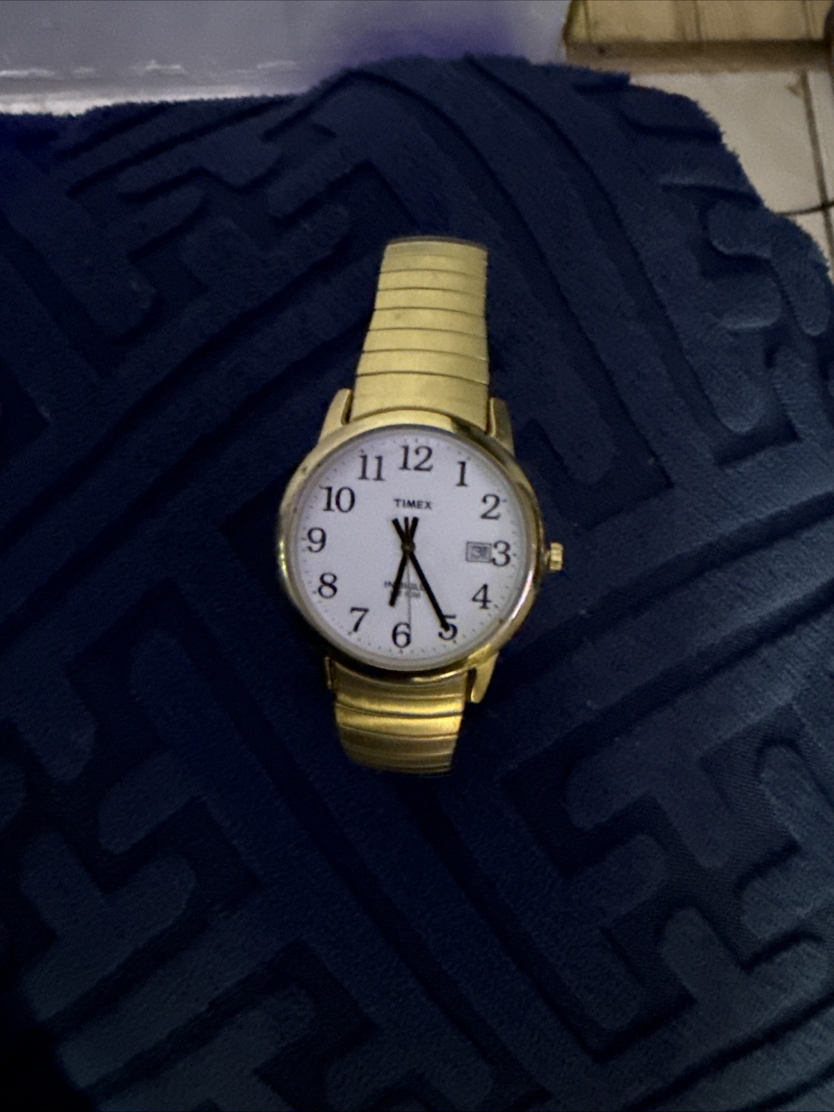 TIMEX Indiglo Gold Tone Flex Band Water Resistant Quartz Watch