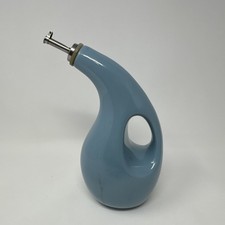 Rachael Ray Ceramic EVOO Oil and Vinegar Dispensing Bottle, Agave Blue