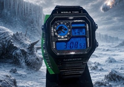       Jurassic Rebirth    Custom CASIO AE-1200WH | Blue Edition |