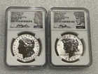 2023 S MORGAN & PEACE SILVER DOLLAR REVERSE PROOF SET NGC PF 70 RYDER SIG FDI