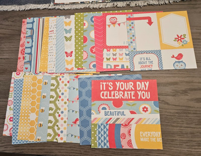 ECHO PARK CARDSTOCK - FINE & DANDY #1- 6 X 6  22 PIECES