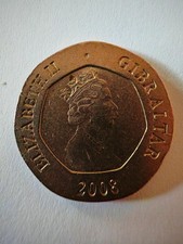 Gibraltar Keys 20p Quenn Elizabeth 2008