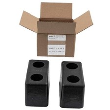 Buyers Products B5500 Molded Rubber Bumper, 3 3 x 3-1/2 x 6 Rectangle - 2 Pack