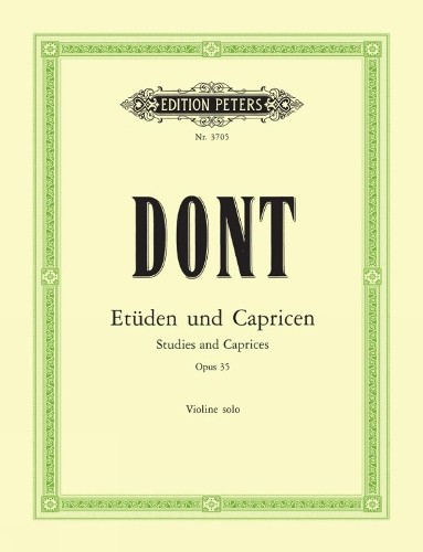 Jakob Dont Hans 24 Etudes and Caprices Op. 35 for Violin (Edition Pe (Paperback)