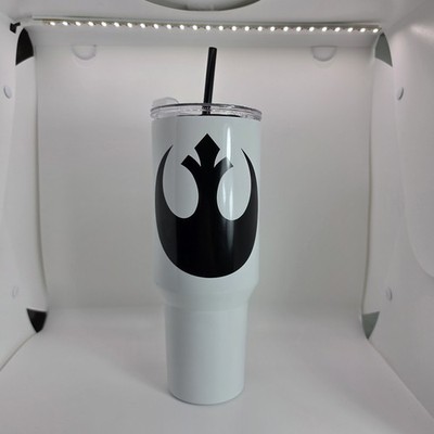 Star Wars Rebel Alliance 40oz White Stainless Steel Tumbler Handle Lid Straw