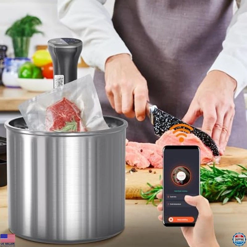1100W WIFI Sous Vide Cooker, Immersion Circulator, Accurate Temp, Digital Timer - Image 4 of 4