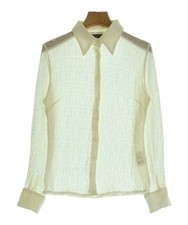 FENDI Casual Shirts Ivory Patterned 42 Approx. M 2200704444041