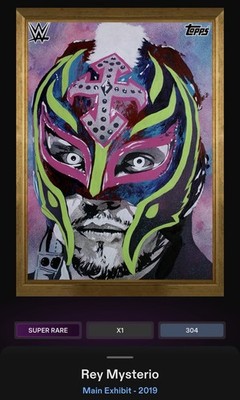 Topps Slam Digital Rey Mysterio Main Exhibit 2019 Super Rare