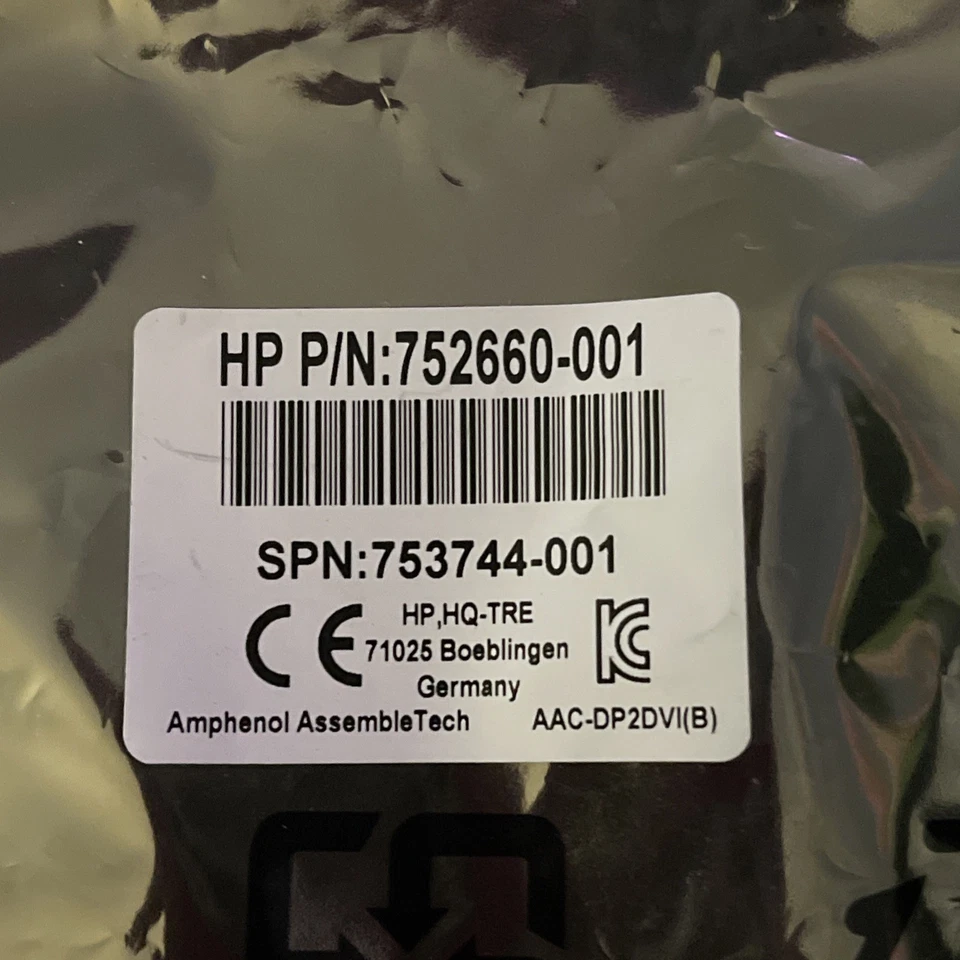 HP Display Port To DVI SL Adapter Cable - Image 2 of 2