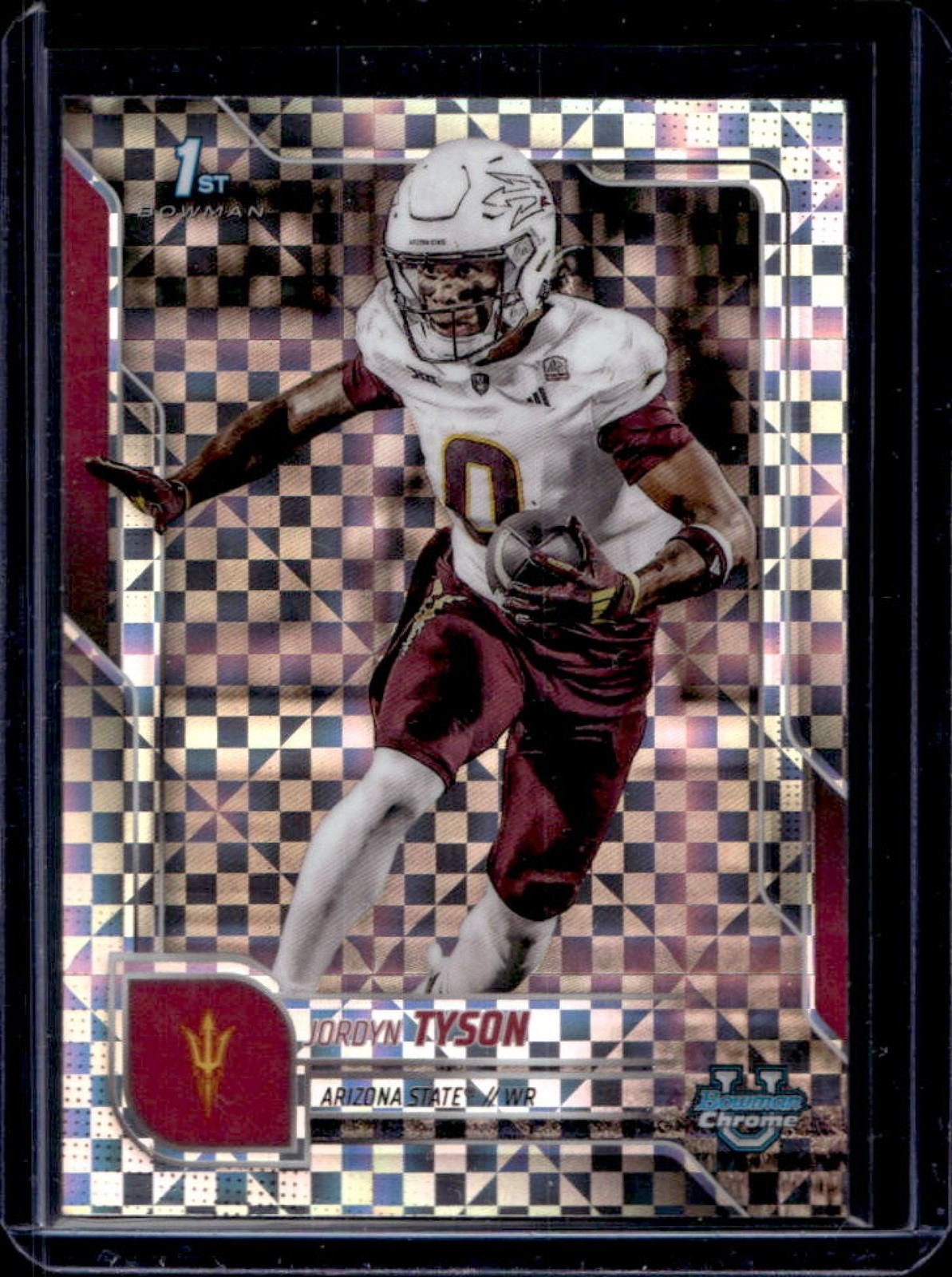 2025 Bowman Chrome U Jordyn Tyson X-Fractor 1st #31 Sun Devils