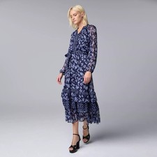 Simply Vera Vera Wang Dress Size XXL Ruffle Maxi NWOT Women’s Retail $59.99