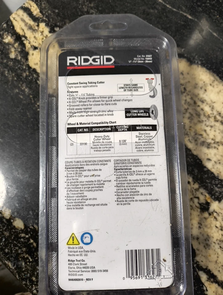 RIDGID 31622 Constant Swing Tubing Cutter - Image 2 of 2