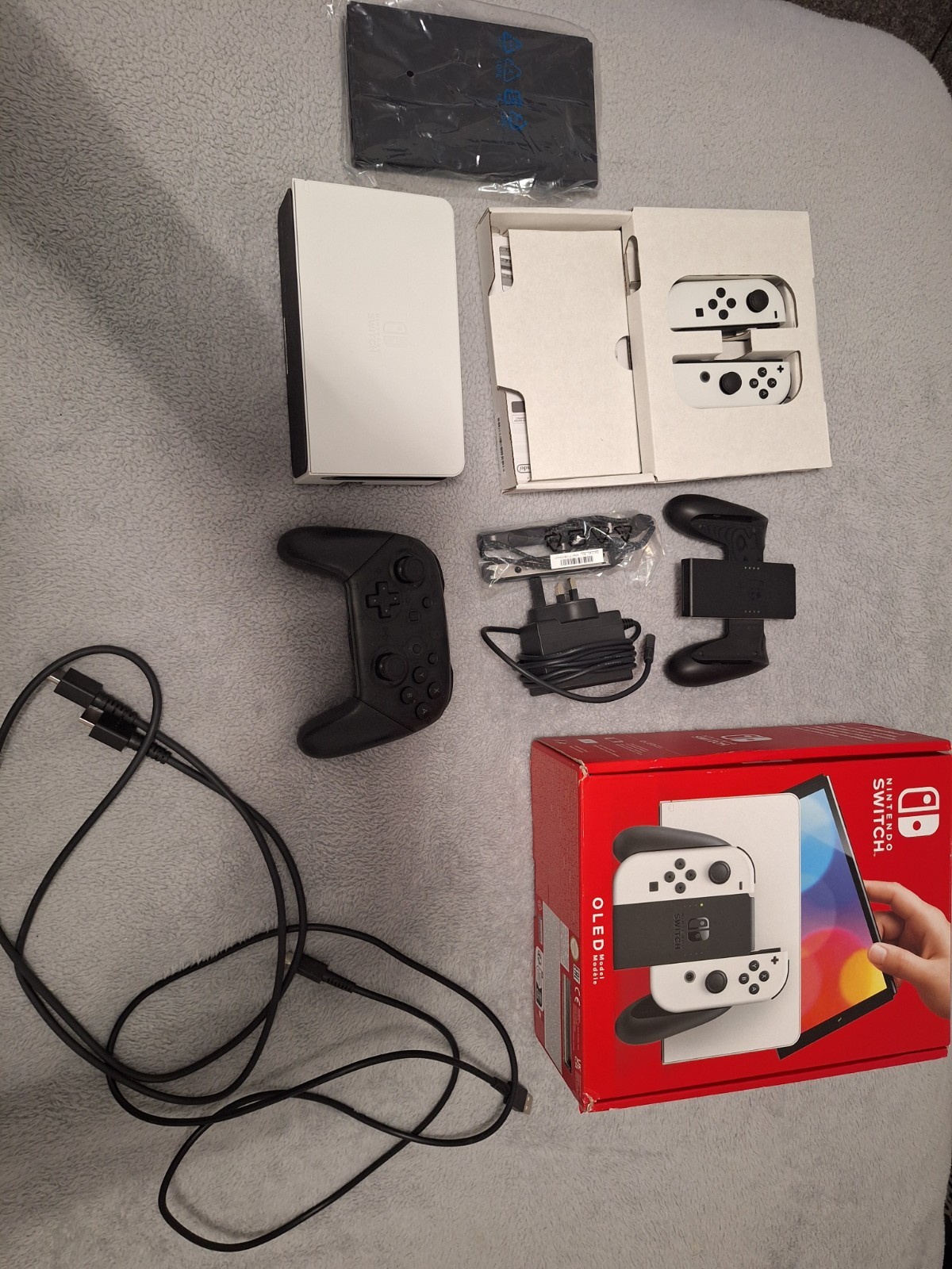 Nintendo Switch OLED 64GB White Handheld Console with Dock