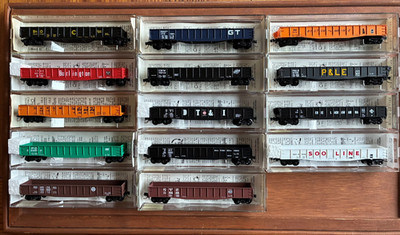 MTL MICRO-TRAINS N-SCALE  50' FISHBELLY DROP-END GONDOLAS - SEE PICS/DETAILS