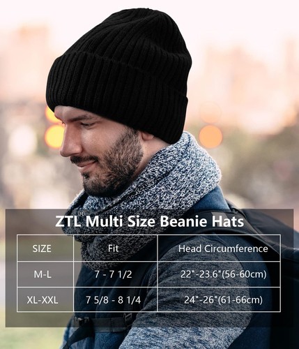 Oversize XL XXL Merino Wool Beanie for Men Big Head, Large Winter Stocking Ha... - Picture 2 of 7