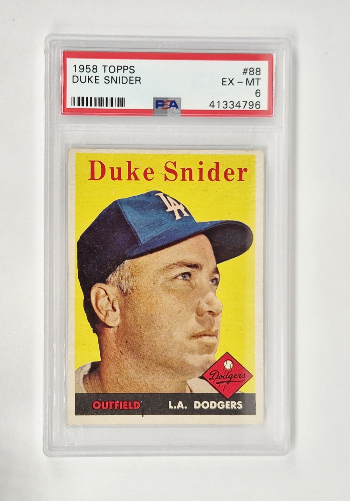 PSA GRADED 6 EX-MINT 1958 Topps #88 Duke Snider LOS ANGELES DODGERS LA VINTAGE