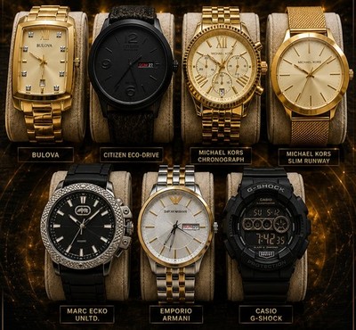Men's Watch Lot Michael Kors Citizen Eco-Drive Casio G-Shock Ecko Emporio Armani