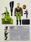G.I. Joe 1992 General Flagg v1 with Original File Card, COMPLETE, EXCELLENT