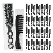 Hair Brush and Comb Set, 100 Pcs Bulk for Homeless 100 pcs, Black