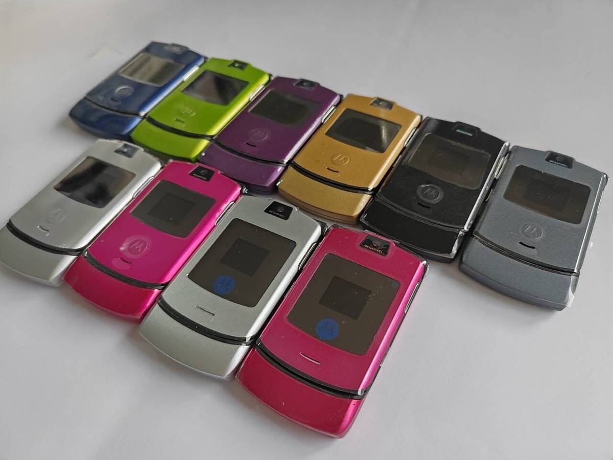 LOVE RAT（RED Ver.) Motorola RAZR V3 Retro Flip Phone Unlocked All Colors | eBay