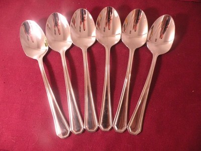 SET of 6 TOWLE TWS386 Teaspoons 18/10 Stainless Steel 6 1/4'' B