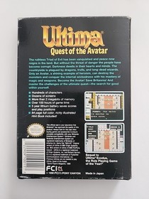Ultima: Quest of the Avatar (Nintendo NES) in Box with Manual
