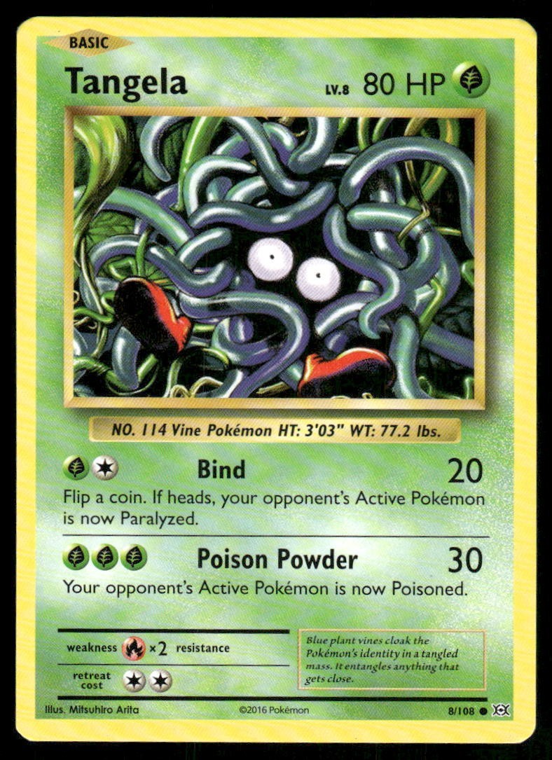 Pokémon TCG Pokémon Tangela Tangela Common Regular 2016