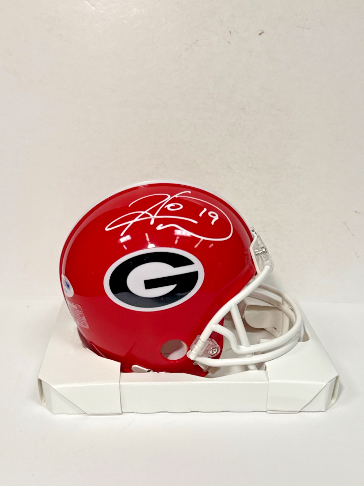 Hines Ward Autographed Signed Georgia Bulldogs Riddell Football Mini Helmet PSA 8A55704 
