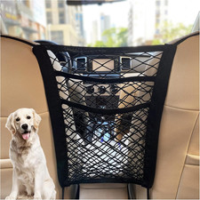 3 Layers Car Mesh Organizer, Four-Side Elasticity Auto Seat Back Net Bag between