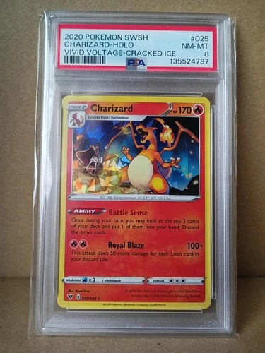 Charizard - (Cracked Ice Holo) 025/185 Deck Exclusives Holo PSA 8