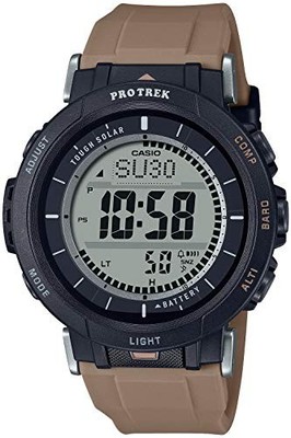 Casio PRG-30 Series Protrek Solar Wristwatch light brown Durasoft Band TI