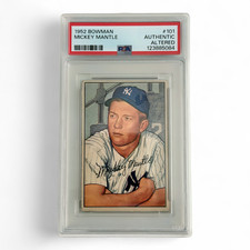 1952 Bowman Mickey Mantle #101 Graded Authentic Altered PSA