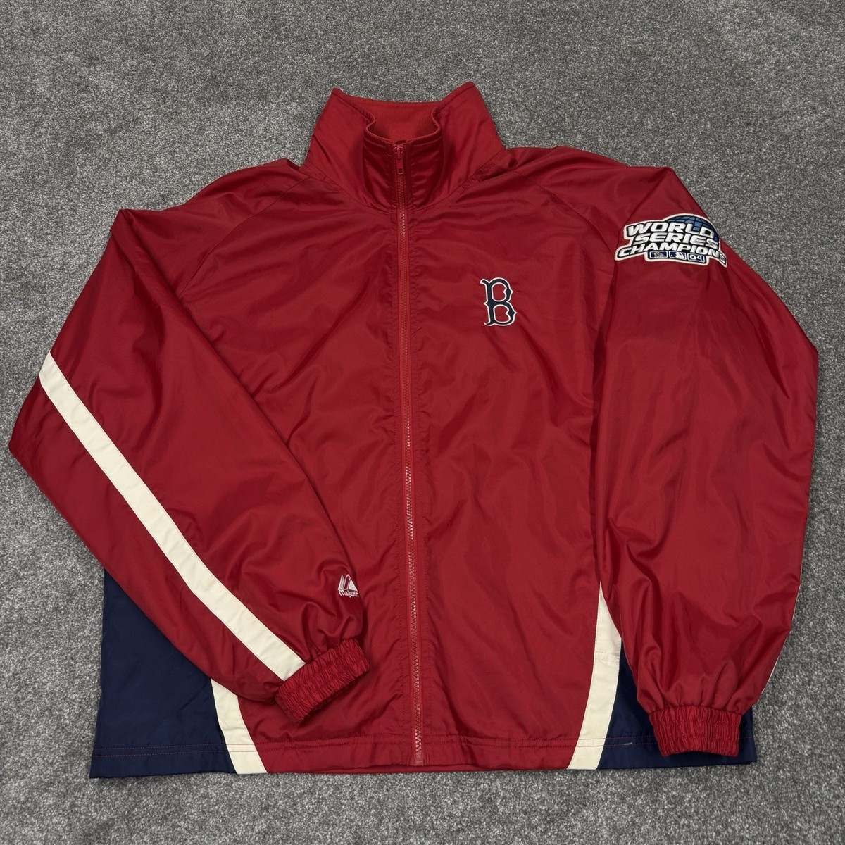 Boston Red Sox Jacket Men Large Majestic Red MLB Baseball