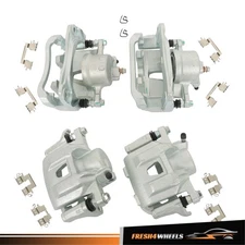 Front and Rear Brake Calipers with Bracket Set of 4 For Toyota Sienna 2005-2010