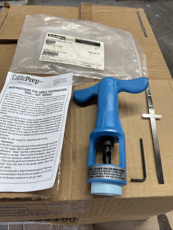 Cable Prep SCT-412 Stripping and Coring Tool, LIGHT BLUE .412