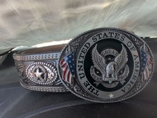 Justin Men's 40 Belt Black Leather Ranch Star C12423 Western Tooled Concho USA