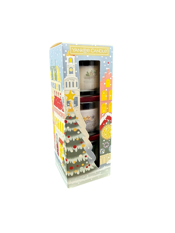 Yankee Candles Set of 6 or 3 Christmas Gift Set Filled Votive Small Jar xmas - Image 2 of 4